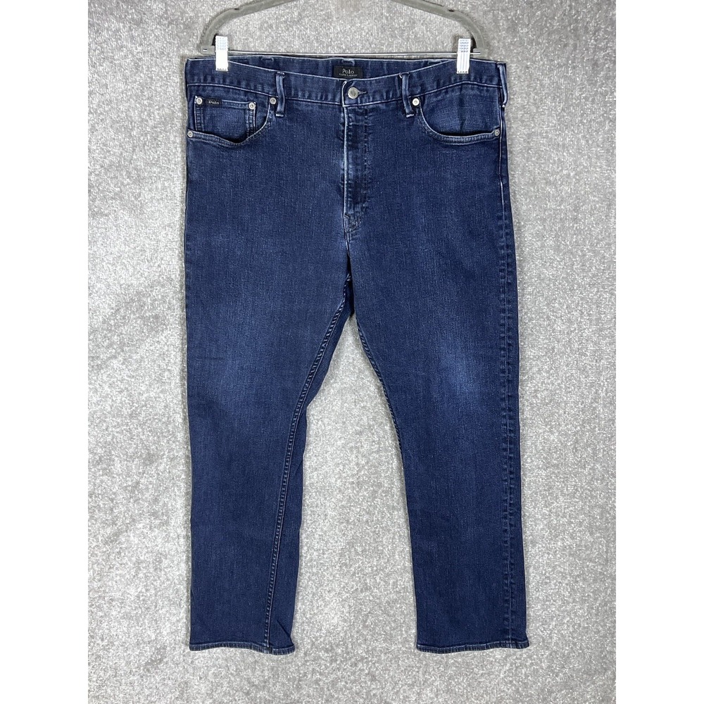 POLO Ralph Lauren Jeans Mens Size 38x32 Blue Denim Straight Leg Pockets